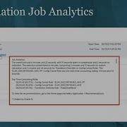 Generating Consolidation Job Analytics