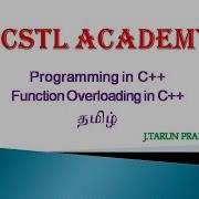 Function Overloading In C Programs In Tamil Static Polymorphism Definition Function Overloading
