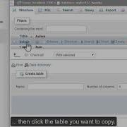 Copying Database Table With PhpMyAdmin HOSTIMUL