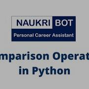 4 Comparison Operator In Python