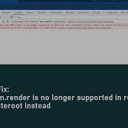 How To Fix ReactDom Render Is No Longer Supported In React 18 Use Createroot Instead