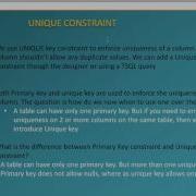 SQL Constraints UNIQUE Constraint
