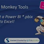 Using Monkey Tools Import A Power BI Pbix File Into Excel