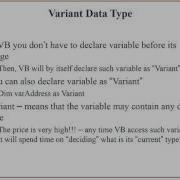 VB NET And VBA Programming Variables