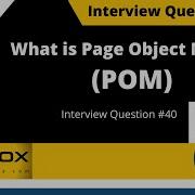 What Is Page Object Model POM Selenium Interview Question 40