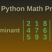 Find The Determinant Of A Square Matrix Using Recursion Python Mathematics Project 6