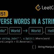 LeetCode 151 Reverse Words In A String C Solution String Manipulation