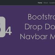 Drop Down Navigation Menu With Bootstrap 4