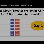 Online Movie Theater Project In ASP NET CORE Web API 7 0 With Angular Front End Day 1