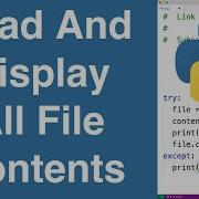Read And Display All File Contents Python Example