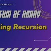 Sum Of Array Using Recursion Bangla Recursive Function Bangla Tutorial