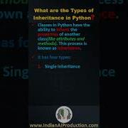 28 What Are The Types Of Inheritance In Python Python Interview Questions And Answers Shorts