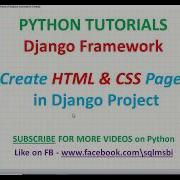 Html And CSS In Django Projects Django Html Css Pages Rendering Html Templates In Django