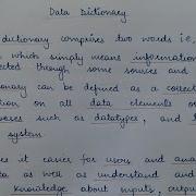 Data Dictionary System Analysis And Design