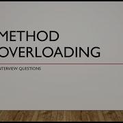 Method Overloading In Depth Java Interview Questions