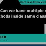 324 Can We Have Multiple Main Methods Inside Same Class In Java Core Java Interview Question 324
