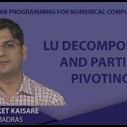 LU Decomposition And Partial Pivoting
