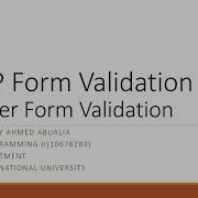10 1 1 PHP Form Validation