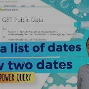 List Dates Between Two Dates In Power Query