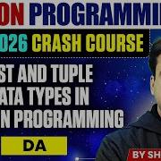 Python Programming 04 List And Tuples Data Type DA GATE Crash Course
