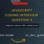 Replace Space With Underscore JavaScript Interview Coding Questions 2023 Uidevguide