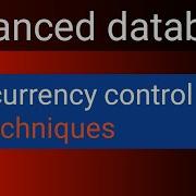 Advanced Database In Amharic Concurrency Control Techniques