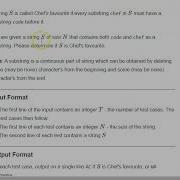 Favourite String Of Chef Codechef Code Drive