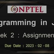 NPTEL Programming In Java Week 2 Assignment 2 Answers Solution Quiz 2023 Jan