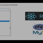 ReactJS Dropdown List All Country With PHP Mysqli