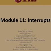 SKEE 3223 Microprocessor Module 11 Interrupt Part A