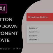 Adobe XD How To Create A Dropdown Menu Component State Tutorial Buttonhoverxd 2023tutorial