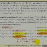 Linear Growth Recursive And Explicit Equations Part 1