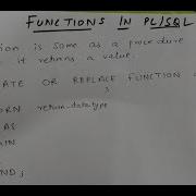 FUNCTIONS IN PL SQL WITH EXAMPLES PL SQL TUTORIAL