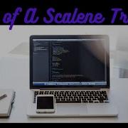 C Program To Find The Area Of A Scalene Triangle Math Function