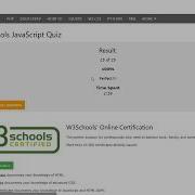 W3School Quizz JS