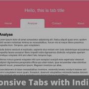 Create Responsive Tabs Layout Using HTML CSS JavaScript