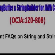 OCJA 1Z0 808 Important FAQs On String And StringBuffer