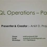 SQL Operations Part 1 SSMS Database Creation Schema SLT