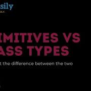Primitives Vs Class Types Java For Beginners