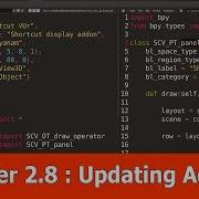 Blender 2 8 Updating Addon Python Scripts