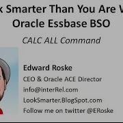 Essbase CALC ALL Command