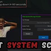 Patched Fake System Message Sender Script GUI ROBLOX EXPLOITING