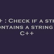 C Check If A String Contains A String In C