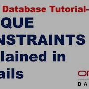UNIQUE CONSTRAINTS Explained In Details Oracle Database Tutorial Database Interview Question