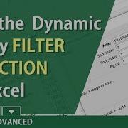 Dynamic Array FILTER Function In Excel By Chris Menard