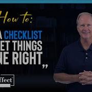 How To Use A Checklist To Get Things Done Right