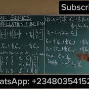 Autocorrelation Function In Time Series Compute Autocorrelation Function Using Yule Walker Equation