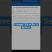 Convert List To Set In Python Shorts Python Programming Coding