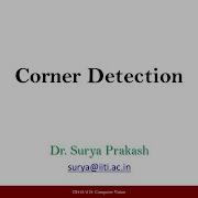 Lectures 20 Corner Detection Harris Corner Detection