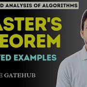 Master S Theorem Solving Recurrences The Master S Methods GATECSE DAA